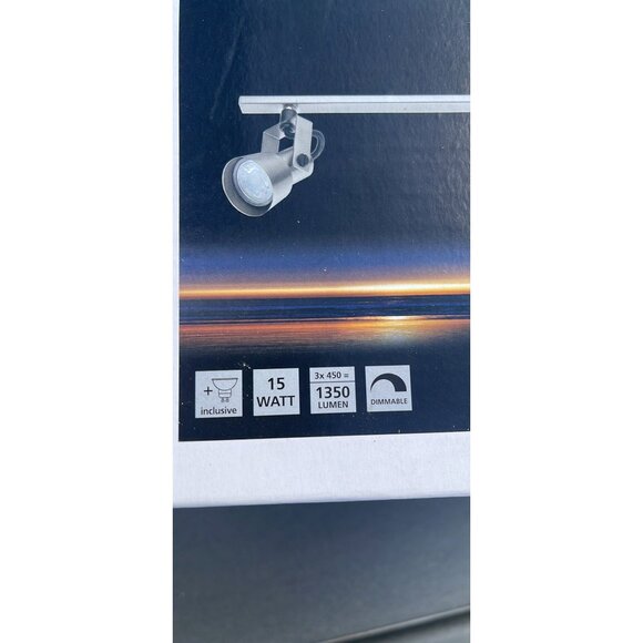 Eglo LED 3 Light Fixed Rail Ceiling Fixture 27” New - Picture 4 of 5